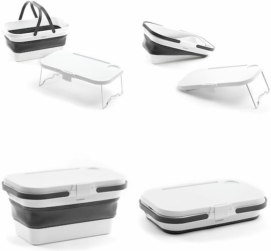 InnovaGoods Τραπέζι Μεταλλικό για Camping Πτυσσόμενο Λευκό