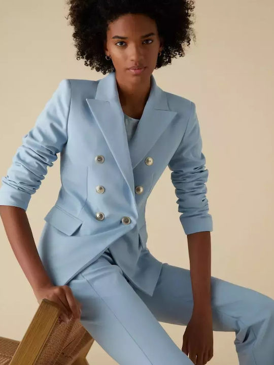 Marella Γυναικείο Σακάκι Light Blue