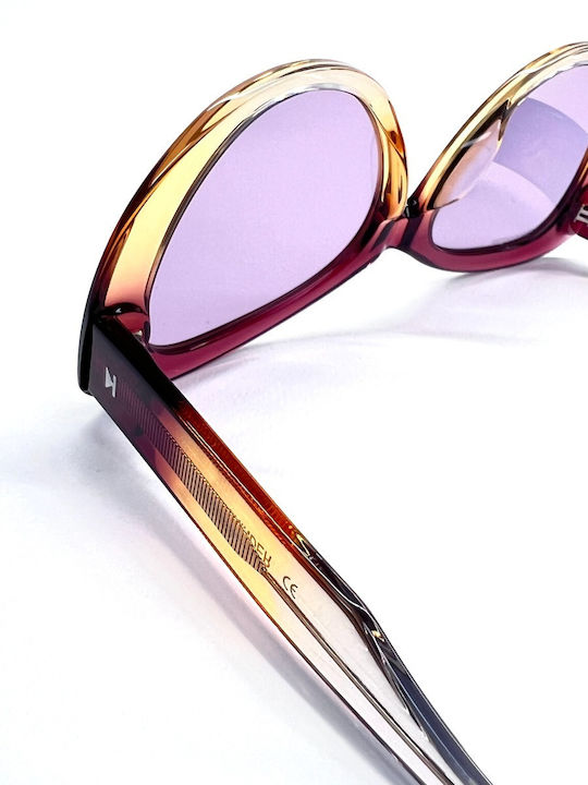 Kreuzbergkinder Women's Sunglasses with Multicolour Plastic Frame and Gray Lens WHITE LADY C4 56
