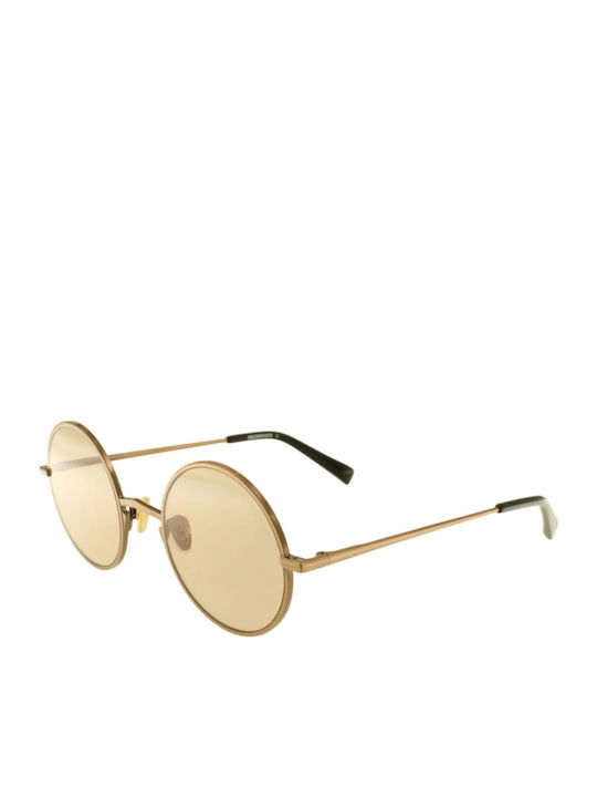 Kreuzbergkinder Unisex Sunglasses with Gold Metal Frame and Yellow Lens TAMSIN C3