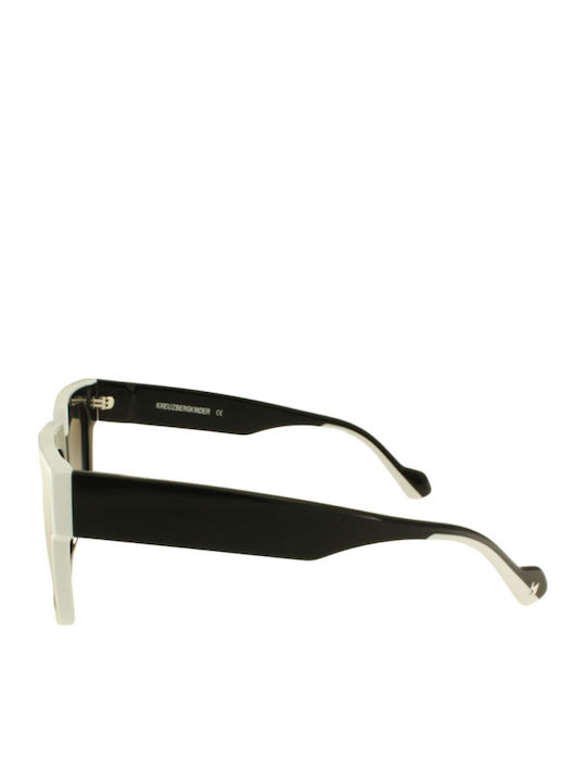 Kreuzbergkinder Women's Sunglasses with Black Plastic Frame and Black Gradient Lens SAVVOY AFFAIR C1