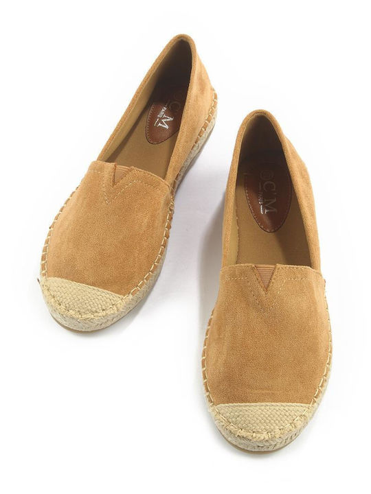 Stoff Damen Espadrilles in Braun Farbe