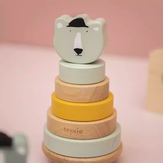 Trixie Stacking Toy Stacking Toy Mr. Polar Bear made of Wood for 12++ Months