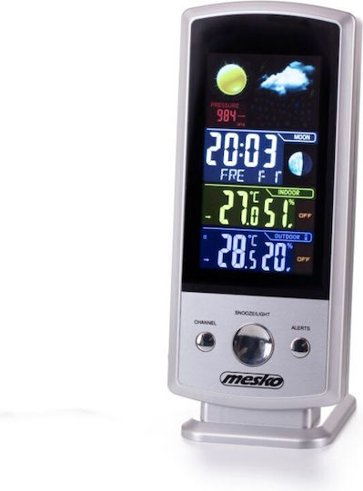 Adler MS 1177 Ασύρματος Μετεωρολογικός Σταθμός Ψηφιακός Επιτραπέζιος Μαύρος