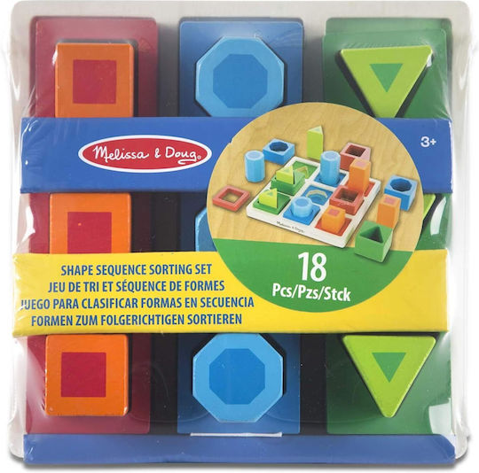 Melissa & Doug Shape Sorting Toy Sorting Set ''Shape Sequence'' made of Wood