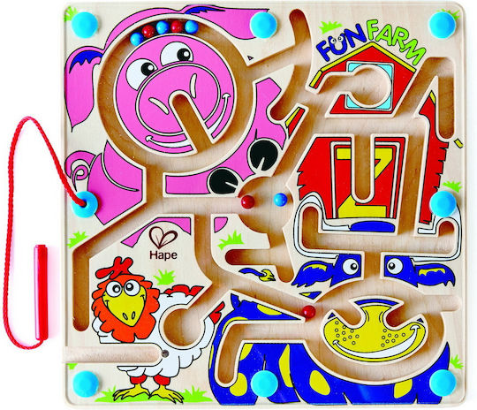 Hape Labirint Fun Farm din Lemn pentru 24++ Luni