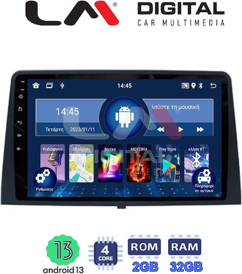 LM Digital Ηχοσύστημα Αυτοκινήτου για Peugeot Partner Toyota Proace Citroen Berlingo Honda City 2009 (Bluetooth/USB/WiFi/GPS/Apple-Carplay/Android-Auto) με Οθόνη Αφής 10.1"