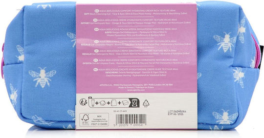 Apivita Aqua Beelicious Skin Care Set for Facial Cleaning & Moisturizing 4pcs