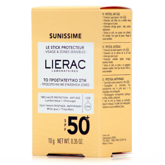 Lierac Sunissime Protective Αντηλιακό Stick Προσώπου SPF50+ 10ml