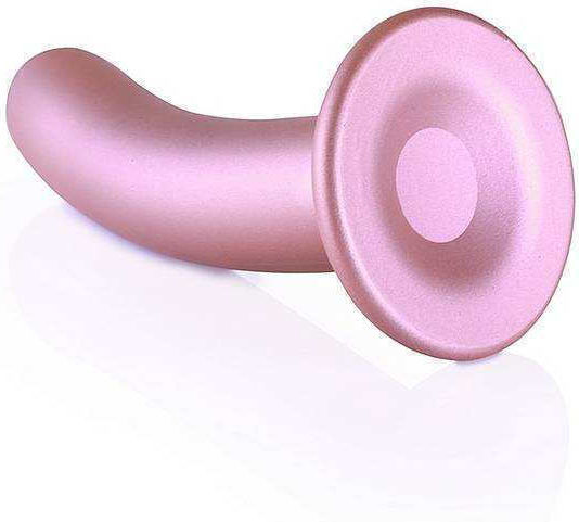 Κυρτό Ομοίωμα Σιλικόνης Smooth Silicone G Spot Dildo Rose Gold 15cm