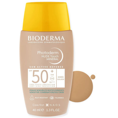 Bioderma Photoderm Nude Touch Mineral Слънцезащитна Крем За лице SPF50 40мл