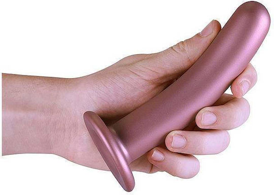 Κυρτό Ομοίωμα Σιλικόνης Smooth Silicone G Spot Dildo Rose Gold 15cm