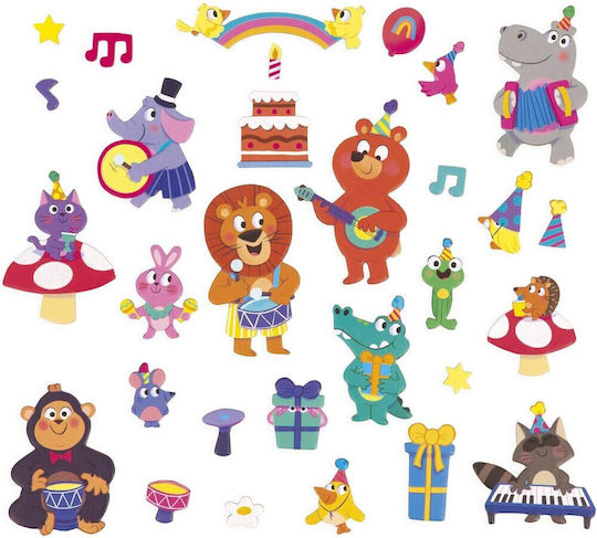 Janod Magnetic Construction Toy The Animals' Party for Children 3+ Years