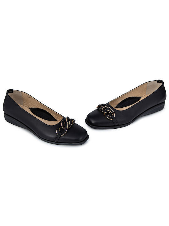 Relax Anatomic Leather Ballerinas Black