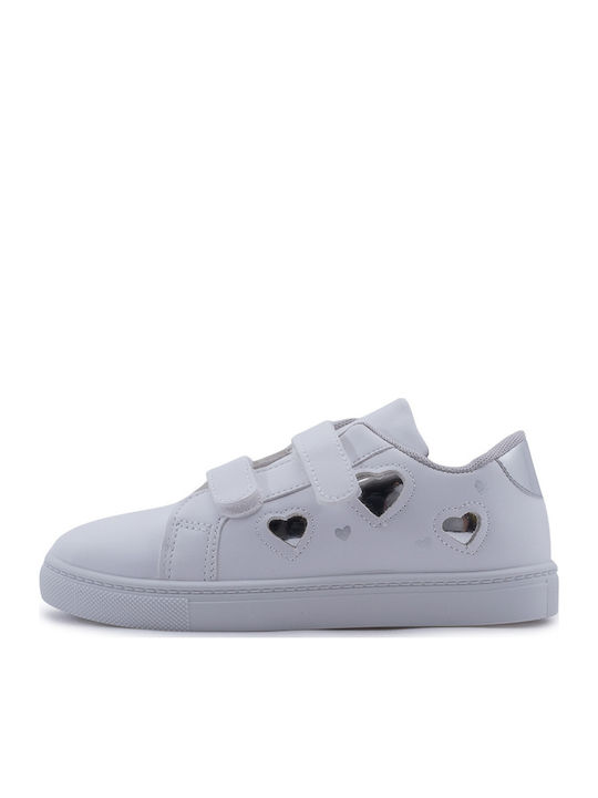 Παιδικά Sneakers με Σκρατς Λευκά