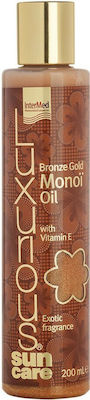 InterMed Luxurious SunCare Bronze Gold Monoi Масло за загар за тяло 200мл