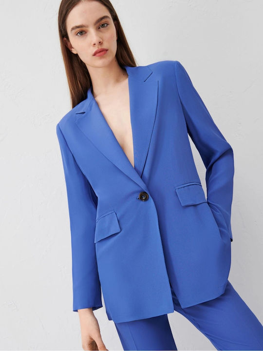 Marella Blazer Γυναικείο Σακάκι Cornflower