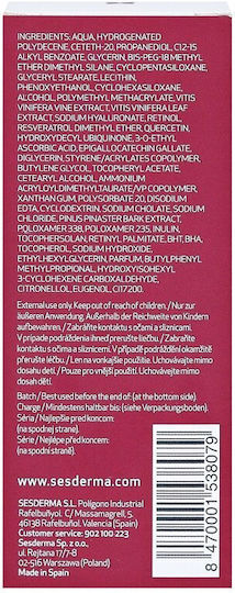 Sesderma Resveraderm Feuchtigkeitsspendend & Anti-Aging Serum Gesicht mit Retinol für Entgiftung & Straffung 30ml