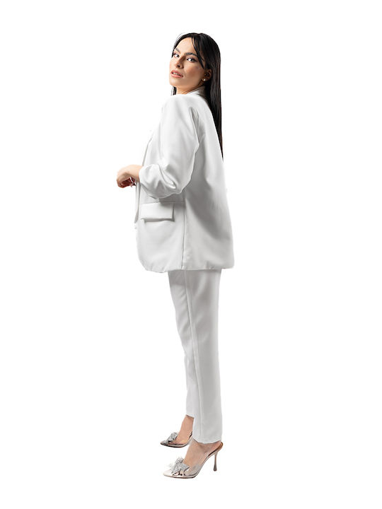 New Collection Blazer pentru femei Sacou White