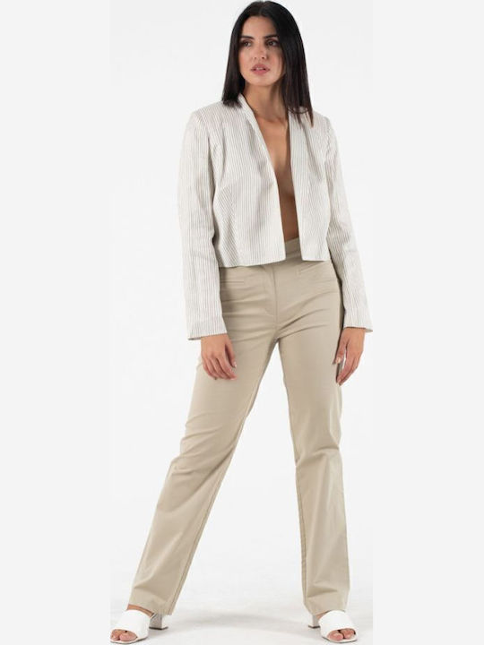 Forel Kurz Damen Blazer Ecru