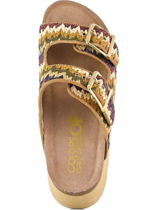 Γυναικεία Σανδάλια Flatforms Μπεζ Regular Fit