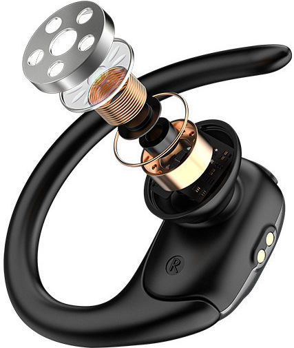 Recci Starry Sky In-ear Bluetooth Handsfree Ακουστικά με Θήκη Φόρτισης Μαύρα