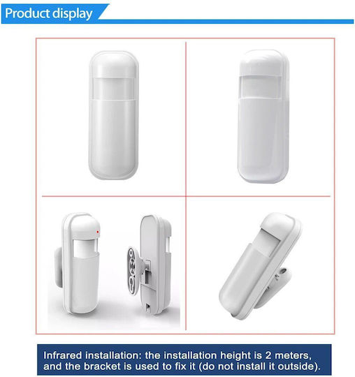 PGST Wireless RF Infrared Motion Sensor 110° Range 12m