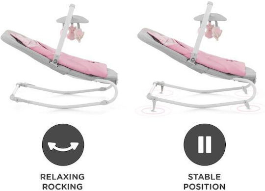 Kinderkraft Electric Baby Relax Swing Felio 2 with Music and Vibration Rose for Child up to 9kg