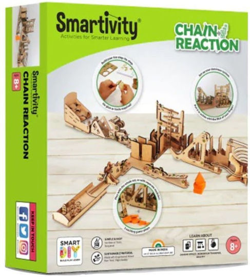 Smartivity Wooden Construction Toy DIY 3 in 1 Domino, Bowling, Skee Ball for Children 8+ years old+ Years