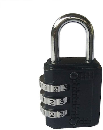Padlock Brass Combination Black 1pcs