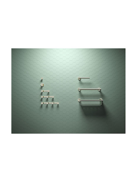 Verdi Omicron Wandmontiert Papierhalter Inox Silber