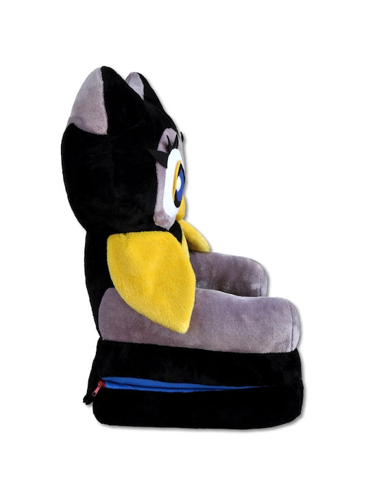 Παιδική Πολυθρόνα Owl με Μπράτσα Μαύρη 45x45x70εκ.