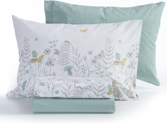 Nef-Nef Homeware Sheet Sets Queen 240x270cm. Spring Mint 4pcs