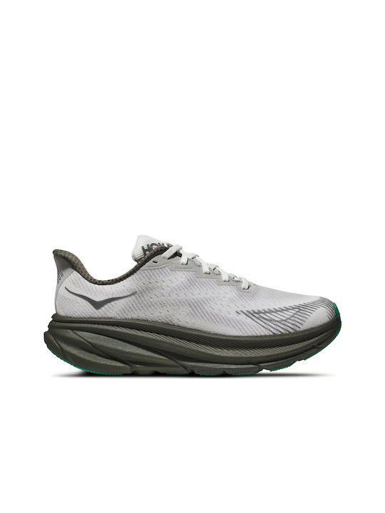 Hoka Clifton 9 Gtx Ts Sport Shoes Running Gray Waterproof with Gore-Tex Membrane