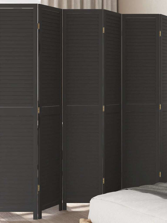 vidaXL Decorative Room Divider Wooden with 6 Panels 210x200cm