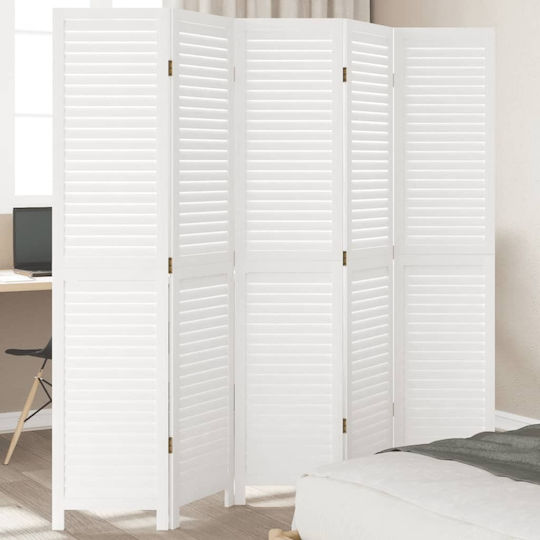 vidaXL Dekorativer Paravent Hölzernes mit 5 Blättern 175x180cm