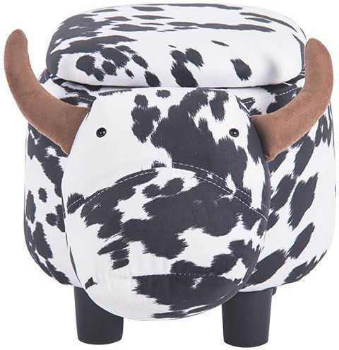 Детска Табуретка Cow 78x33x34 см Черен