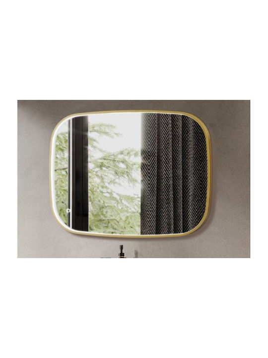 Luminor Bathroom Mirror Led Touch made of Metal 60x80cm Bronze