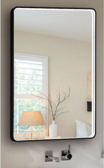Luminor COB6080 Καθρέπτης Led από Μέταλλο 60x80cm Μαύρος