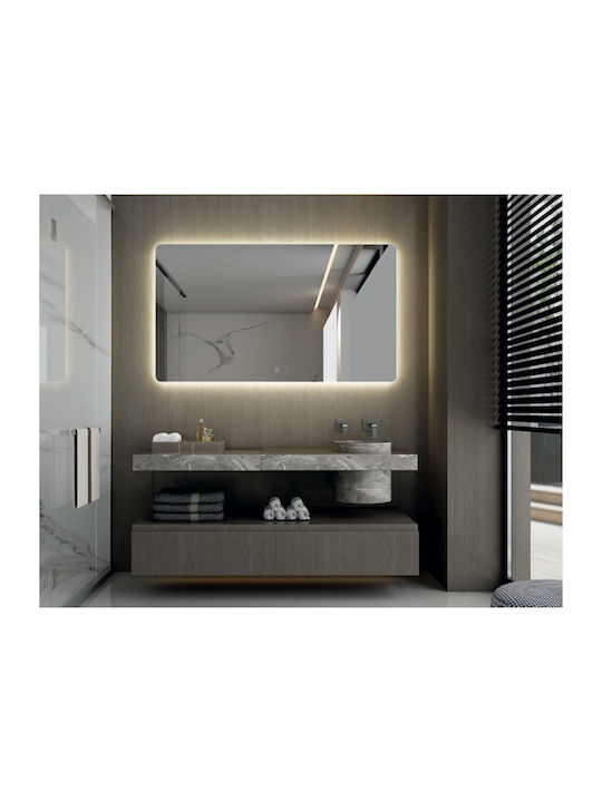 Luminor Joy Oglindă de Baie Dreptunghiulară Lumini LED 120x70cm Negru