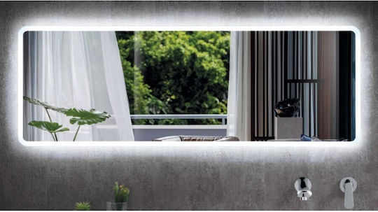 Luminor Music Rechteckiger Badezimmerspiegel Led mit Bluetooth 140x70cm