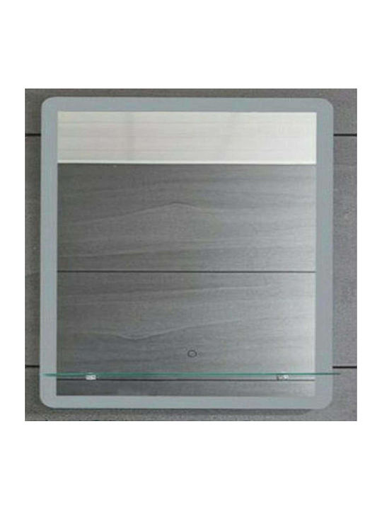 Gloria Nino Ορθογώνιος Καθρέπτης Μπάνιου Led Αφής 60x80cm