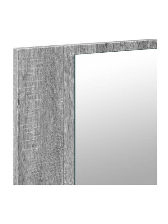 vidaXL Bathroom Mirror Led made of Plastic with Shelf & Cabinet 80x12cm Gray