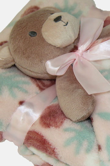 Dreams by Joyce Blanket Nursery Swaddling Blankets Pink with Animal Pink 75x100cm