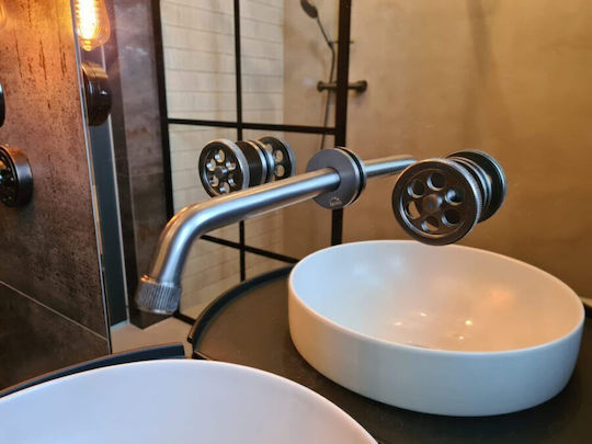Laveo Muro Built-in Faucet Mixer for for Bathroom Sink Gray