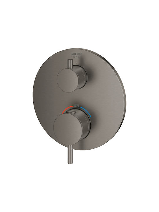 Grohe Atrio Σετ Μίκτης & Παροχή Εντοιχισμού για Ντουζιέρα Γκρι