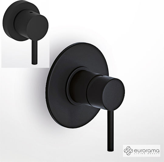 Eurorama Tonda Σετ Μίκτης & Εκτροπέας Εντοιχισμού για Ντουζιέρα 3 Εξόδων