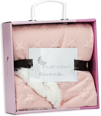 Interbaby Blanket Nursery Swaddling Blankets Universo Fleece Pink 80x110cm