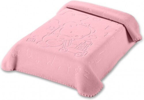 Belpla Decke Babydecken Wickeltücher für Kinderzimmer Ster 521 Samt Rosa 80x110cm