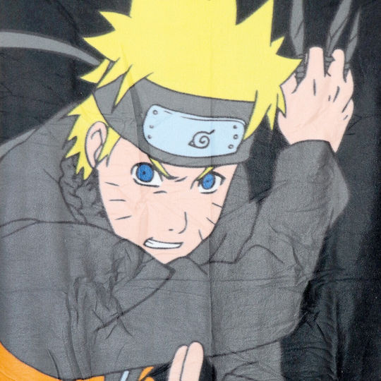 Aymax Κουβέρτα Κούνιας Naruto Fleece Μαύρη 100x140εκ.